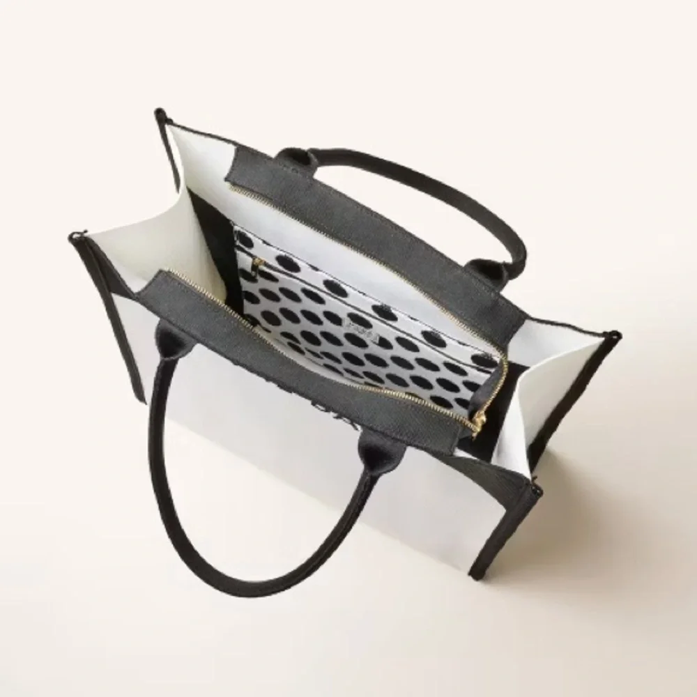 NWT Colorblock Knit Tote Bag - kate spade new york x Target White/Black - Picture 5 of 15